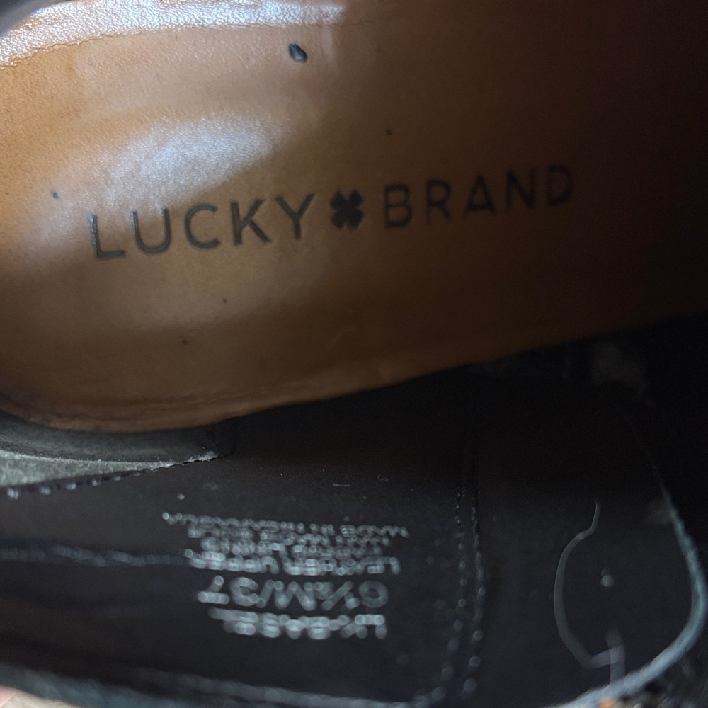 Lucky Brand Black Leather Ankle Boots size 6.5 - Picture 2 of 8